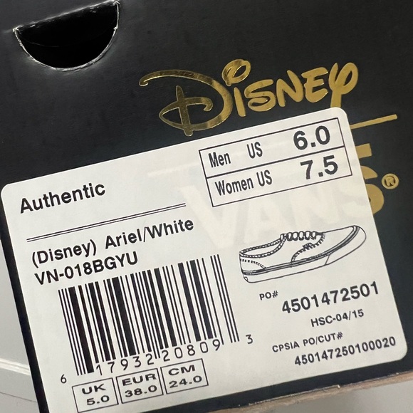 Authentic Disney Ariel Vans 2015 - Picture 5 of 5